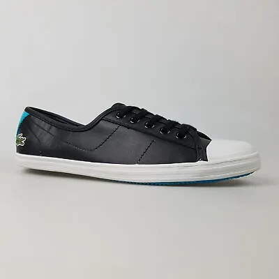 Women's LACOSTE 'Ziane Aur Spw' Sz 6 US Shoes Black Leather | 3+ Extra 10% Off • $66.49