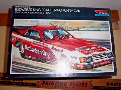 Monogram Kenny Bernstein Budweiser King Ford Tempo Funny Car Model Kit 2726  • $19.95