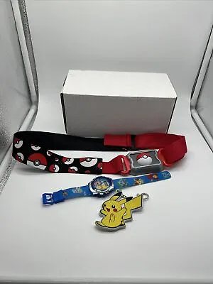 $12.99 • Buy Pokemon Clip N Go Poke Ball Adjustable Belt Plus Keychain Watch Read Lot