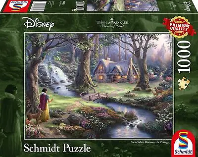 Snow White Discovers The Cottage: Schmidt Disney Premium Thomas Kinkade Jigsaw • $38.06
