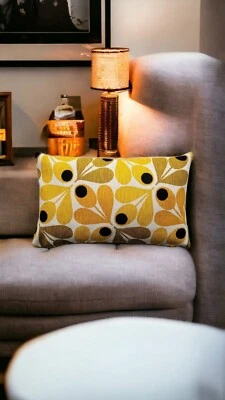 £9 • Buy Peacock , Yellow  Cotton Cushion Cover 30x50cm 