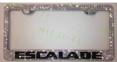 Escalade Bling License Plate Metal Frame Holder Made W Swarovski Crystals • $129.99