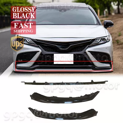 For Toyota Camry SE XSE 2021 2022 Glossy Black Front Lower Grille Trim Molding • $62.99