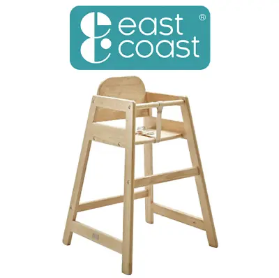 £58.49 • Buy East Coast Nursery Cafe Natural Highchair Baby & Toddler Wooden Table Highchair
