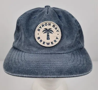 Denim Blue Canvas 5 Panel Byron Bay Brewery Adjustable Buckle Cap Hat Australia • $24