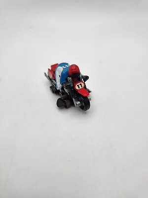 Vintage Tyco #11 Racing Dirt Bike Motorcycle Slot Car White Blue Driver RARE • $71.67