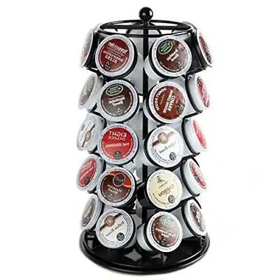 NEW 35 Coffee Pod Carousel Coffee Pod Holder Black Counter Top Display  • $11.95