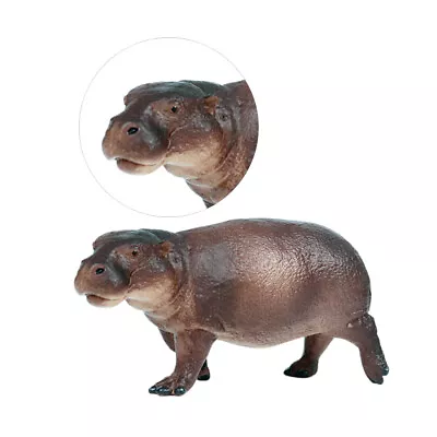  1PC Simulation Hippo Ornament Plastic Animal Model Decorative Party Prop • $7.98