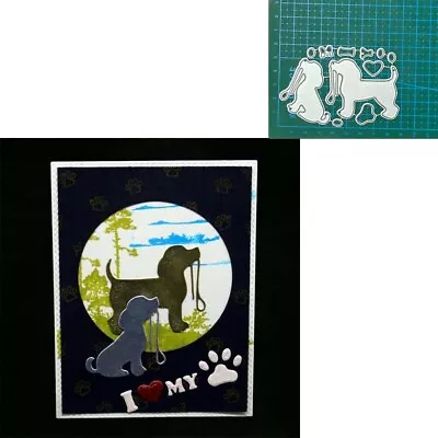 Metal Puppy Dog Cutting Dies Scrapbooking Blade Punch Cut Embossing Stencil DIY • $3.28