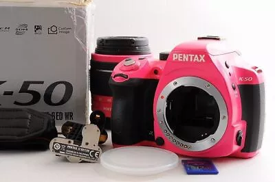 【ALMOST UNUSED Low 181 Shutter】PENTAX K-50 Pink +18-55mm Lens Kit 512MB SD... • $658.92