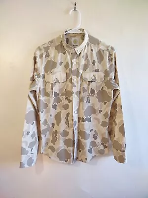 GANT By Michael Bastian Camouflage Print  Men's Shirt Tan Long Sleeve Size Small • $42.95