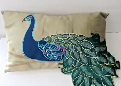 Fancy Peacock Pillow THRO By Marlo Lorenz Beautiful Accent Pillow • $25.99