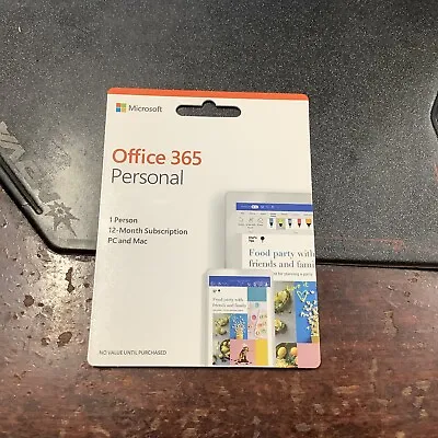 Microsoft Office 365 Personal 12-Month Subscription 1 User PC Mac Mobile - NEW • $48.95