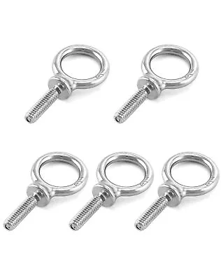 QWORK Eye Bolt 5 Pack 1/4  - 20 X 1  Marine Grade Stainless Steel Lifting Ri... • $10.53