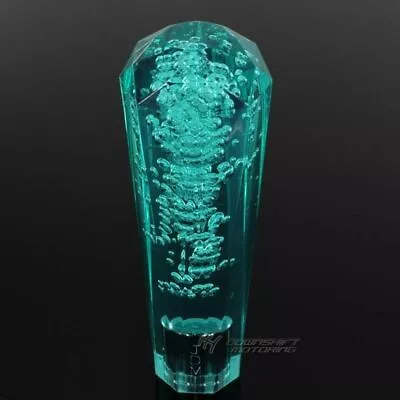 VIP Universal JDM Diamond Crystal Manual  Bubble Shift Knob 150mm TEAL • $19.99
