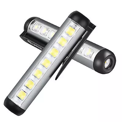 Mini LED Flashlight Magnetic Work Light Rechargeable Medical Pen Pocket Light • £10.09