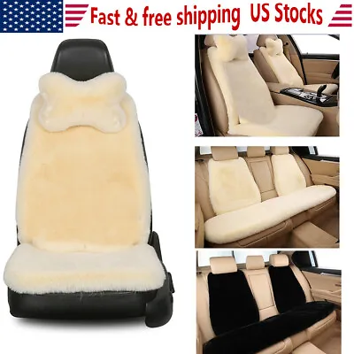 2/5 Seats Car Seat Covers For Volvo Faux Sheepskin Cushions Set Protector Warmth • $70.30