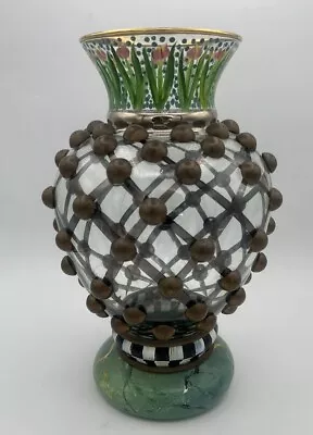 MacKenzie Childs Circus William  Glass Vase • $118