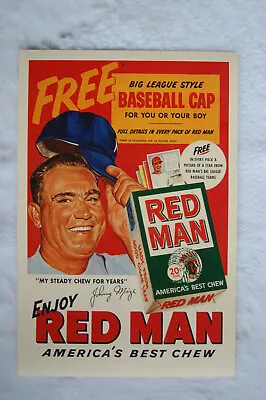 Red Man Promo Baseball Poster  Johnny Mize  • $5