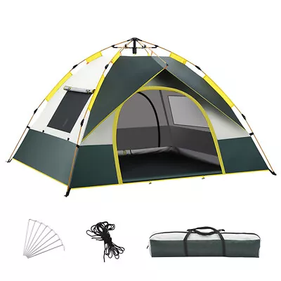 3-4 Person Camping Dome Tent Quick Setup  Tent Windproof & Rainproof T6M9 • $142.42