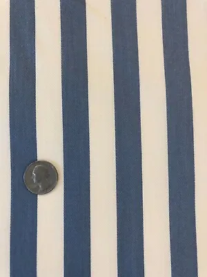 Fabric By The Yard Blue & White Stripe New Children's Designer-P. Kaufmann • $10