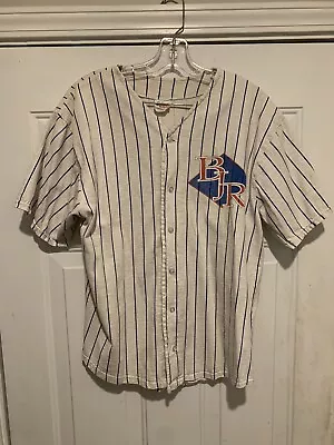 Vintage 1992 Billy Joe Royal Striped Baseball Jersey Shirt Mens Large • $15.99