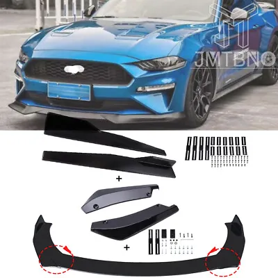 For Ford Mustang GT Mach 1 Front & Rear Bumper Lip Splitters + Side Skirts Kits • $109.56