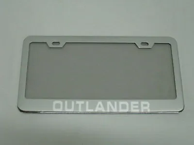 *OUTLANDER* Mirror Stainless Steel License Plate Frame W/s.caps (SB) • $12.89