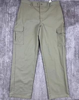 Dickies Pants Mens 38x34 Beige Flat Front Cargo Work Uniform • $12.99