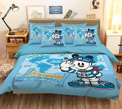 £87.59 • Buy 3D Blue Nautical Map Dog KER1580 Bed Pillowcases Quilt Duvet Cover Double Kay