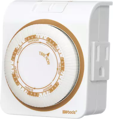 Coleman Cable 50002 7-Day Indoor Heavy Duty Mechanical Timer White • $13.40