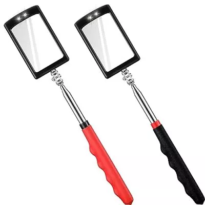 2 Pack Telescoping Inspection Mirror Tool For Mechanics Inspectors Checking • $15.50