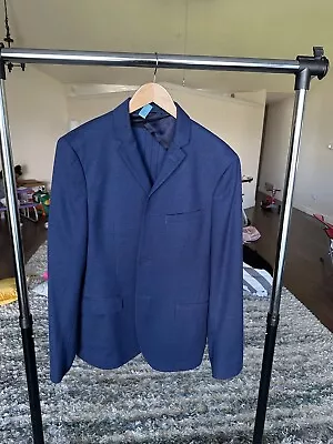 H&M Blue Slim Fit Suit Blazer Jacket Size 44R • $60