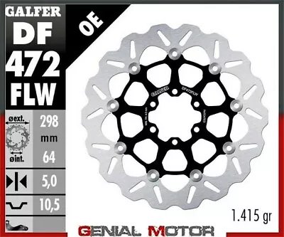 Galfer Front Brake Disc WAVE FLOATING(C.STEEL)298x5mm VICTORY CRUISER 1500 2001 • $164.84