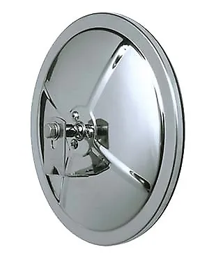 Universal Chrome 5” Round Mirror Convex W/ L-Bracket For Center Mounting • $22.95