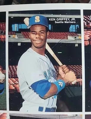 1989 Mother's Cookies Uncut Card Sheet Seattle Mariners Ken Griffey Jr Rookie RC • $12.99