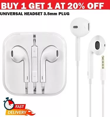 Wired Earphones For Apple IPhone IPad Samsung Headphones With Mic 3.5MM Aux UK T • £2.99