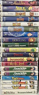 Walt Disney Lot Of 19 VHS Tapes Home Video Masterpiece Classics GREAT Pre Owned • $27.99