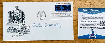 Coretta Scott King Signed Autographed First Day Cover BAS Beckett Martin Luther • $299.95