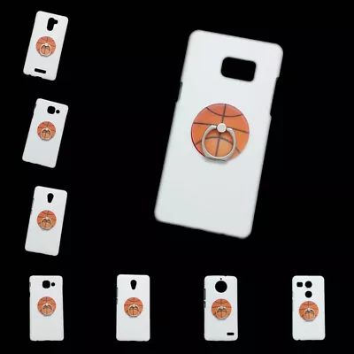 For Various Phones 3D Basketball Finger Ring Holder White Back Hard Case Cover • $6.95