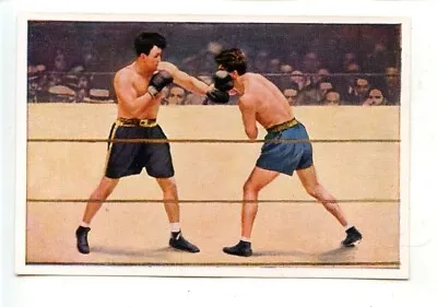 1932 Sanella German Boxing Card Max Schmeling Vs Jack Sharkey NRMT • $45