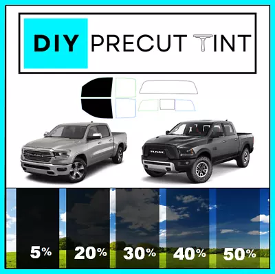 DIY PreCut Window Tint Kit Fits ANY Dodge RAM 00-23 ANY Shades FRONT TWO DOORS • $25.99