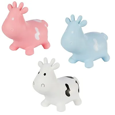 Hoppimals Space Jumper 3-Pack Cow Bouncer Rubber Inflatable With Pump Jumping UK • £71.48