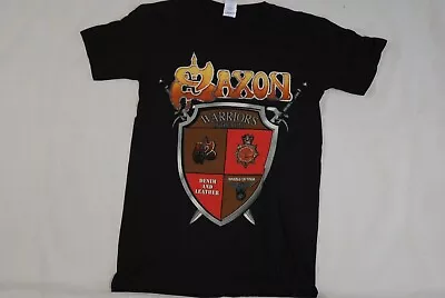 Saxon Warriors Of The Road Shield T Shirt New Official Wheels Of Steel Band • £10.99
