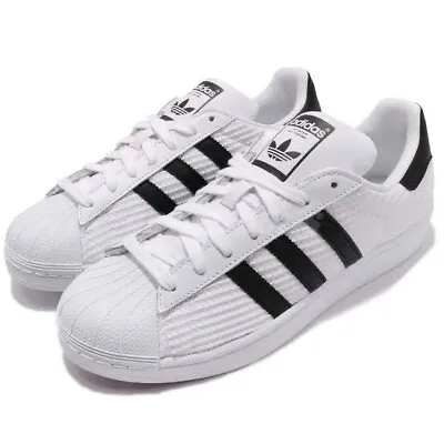 $39 • Buy Mens ADIDAS Superstar Textured White Black Sneakers US 8 #26749