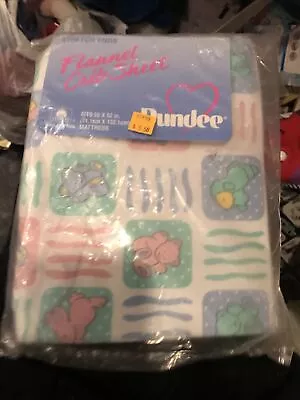 Dundee Flannel Stretch Ends Crib Sheet Vintage • $15.99