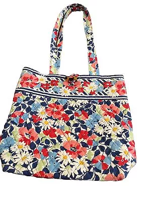 Vera Bradley Summer Cottage Tote Bag Retired  12”  H X 14”  W Excellent! • $18.50