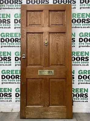 Solid Oak Front Door Georgian 6 Panel Six External Exterior Hardwood Wooden • £749.90