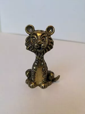 MOD DEP Brass Tiger/Lion Figurine 3.25  Made In Italy • $20