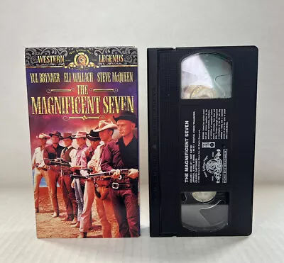 The Magnificent Seven VHS VCR Video Tape Movie Yul Brenner Steve McQueen Used • $3.89